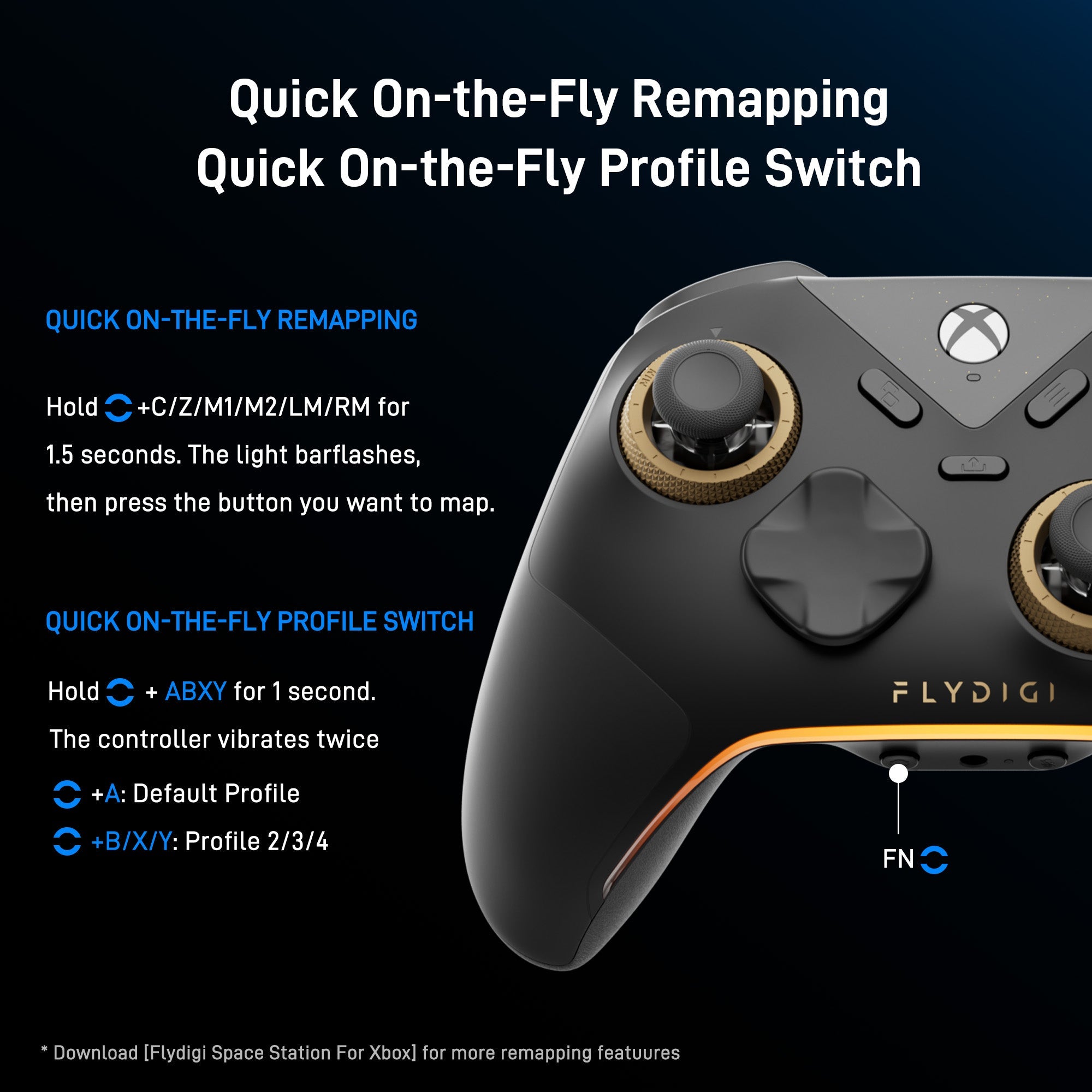 Flydigi Vader 5S 有線コントローラー【Xbox公式ライセンス】